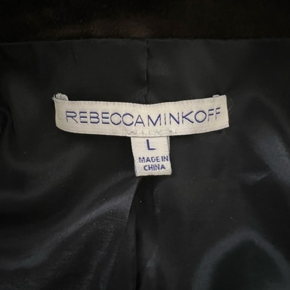 Rebecca Minkoff brown goatskin leather moto jacket size Large - Picture 6 of 10